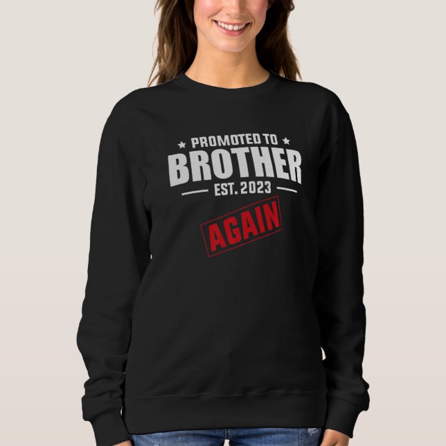 Promoted To Brother Again 2023  Pregnancy Announce T Shirt (Framsida)