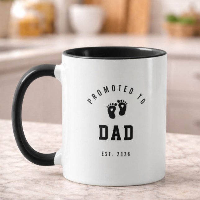 Promoted to Dad Mug New Dad Gift Idea Mugg (Skapare uppladdad)