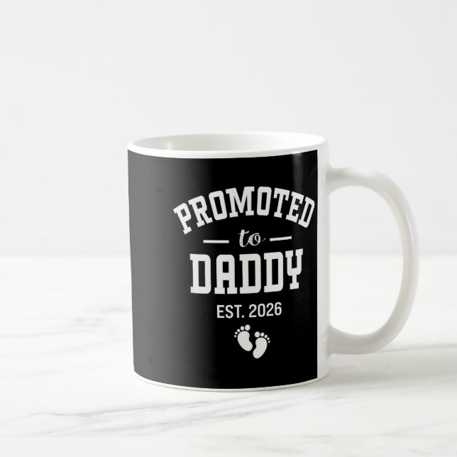 Promoted To Daddy 2026 First Time Dad Men  Kaffemugg (Höger)