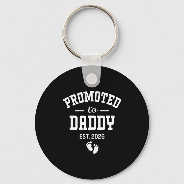 Promoted To Daddy 2026 First Time Dad Men  Nyckelring (Framsida)