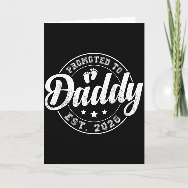 Promoted To Daddy Est 2026 Soon To Be Dad New Fath Kort (Framsida)