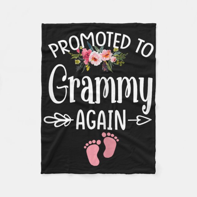 Promoted To Grammy Again Shirt Flower New Grammy  Fleecefilt (Framsidan)