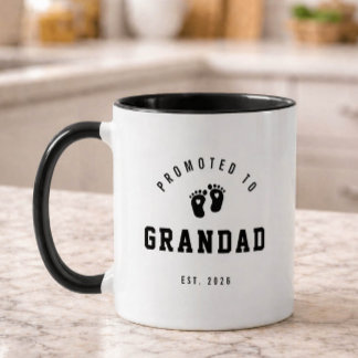 Promoted to Grandad New Grandpa Mug Mugg