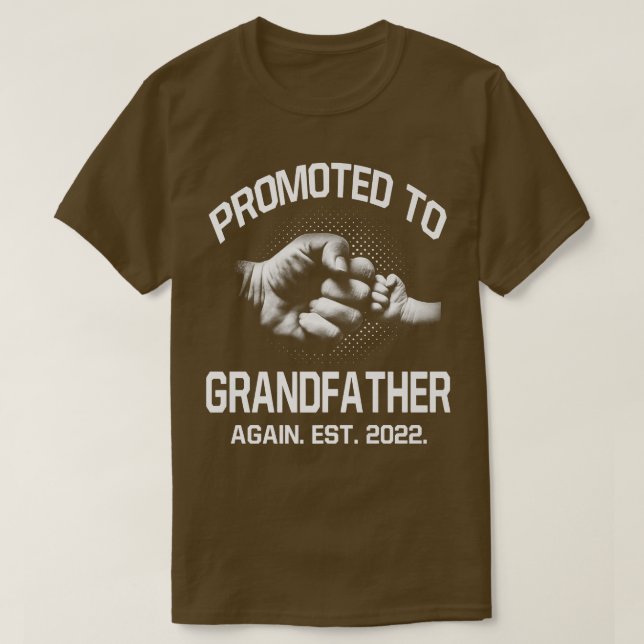 Promoted To Grandfather Again EST 2022 Christmas F T Shirt (Design framsida)