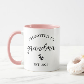  Promoted to Grandma 2026 Mug New Grandmother Mugg