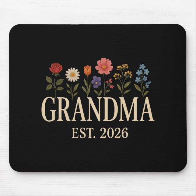 Promoted To Grandma 2026 Pregnancy Flower New Gran Musmatta (Framsidan)