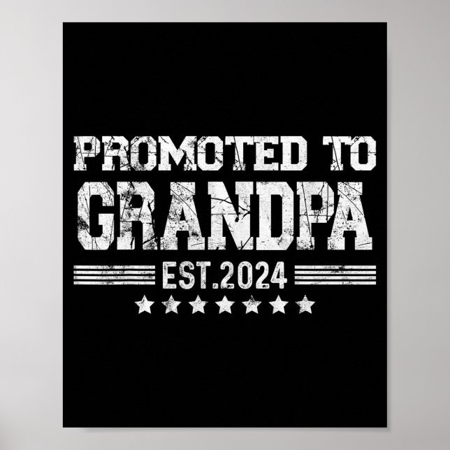 Promoted To Grandpa 2024 Soon To Be Funny New Dad  Poster (Framsidan)
