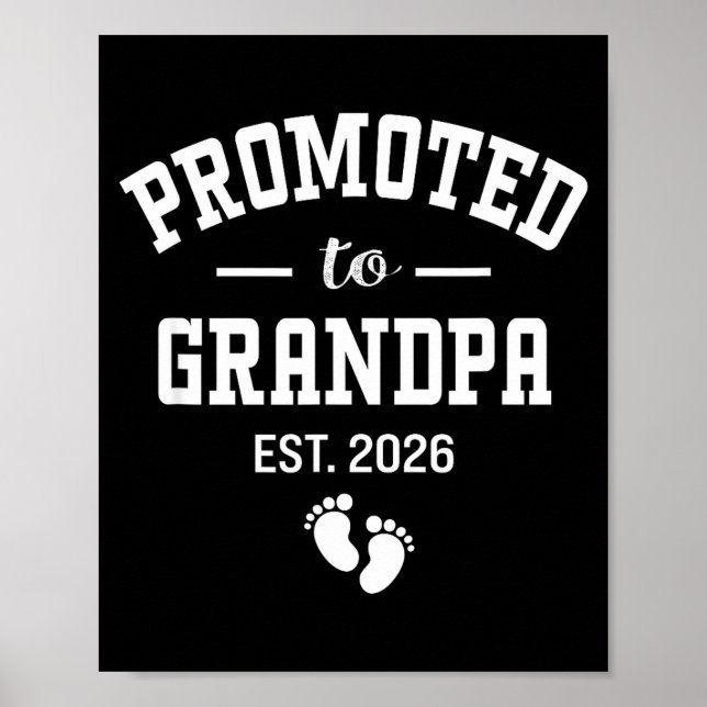 Promoted To Grandpa 2026 First Time Grandfather Me Poster (Framsidan)