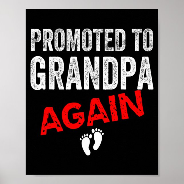 Promoted To Grandpa Again Dad Pregnancy Announceme Poster (Framsidan)