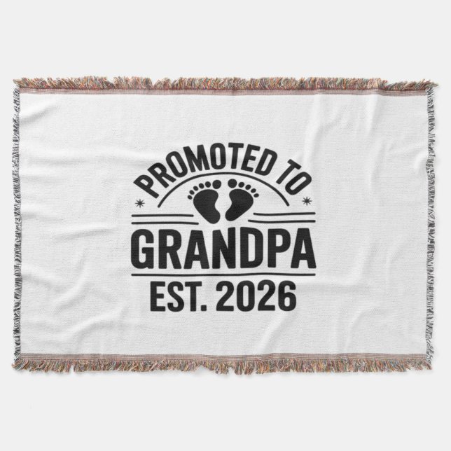 Promoted to Grandpa, Est. 2026, Funny New Grandpa  Filt (Framsidan)