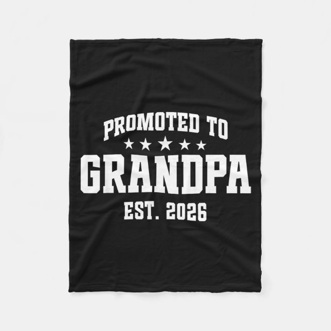 Promoted To Grandpa Est. 2026 Grandparent Baby Ann Fleecefilt (Framsidan)