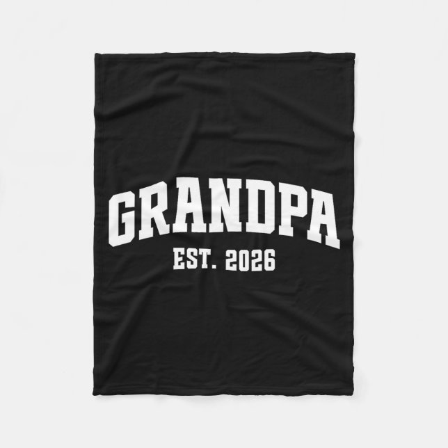 Promoted To Grandpa Est. 2026 Grandparent Baby Ann Fleecefilt (Framsidan)
