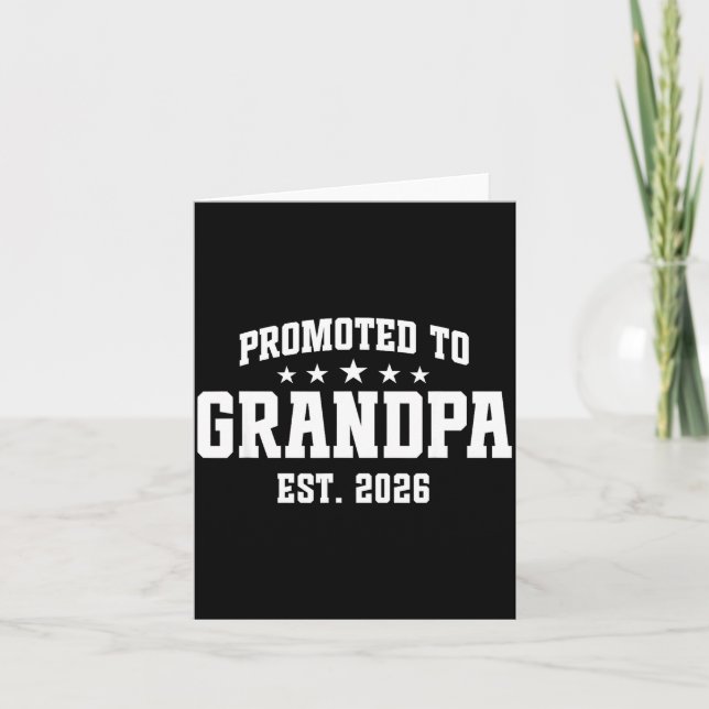 Promoted To Grandpa Est. 2026 Grandparent Baby Ann Kort (Framsida)