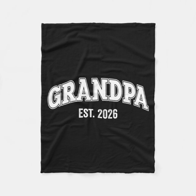 Promoted To Grandpa Est 2026 Soon To Be Grandpa Lo Fleecefilt (Framsidan)