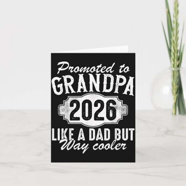 Promoted To Grandpa Est 2026 Soon To Be New Granda Kort (Framsida)