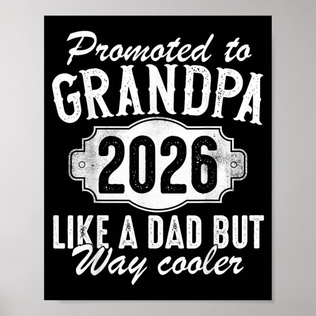 Promoted To Grandpa Est 2026 Soon To Be New Granda Poster (Framsidan)