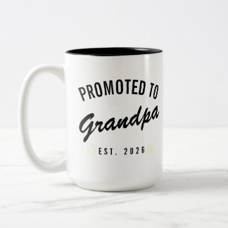 Promoted to Grandpa Est. 2026 Två-Tonad Mugg