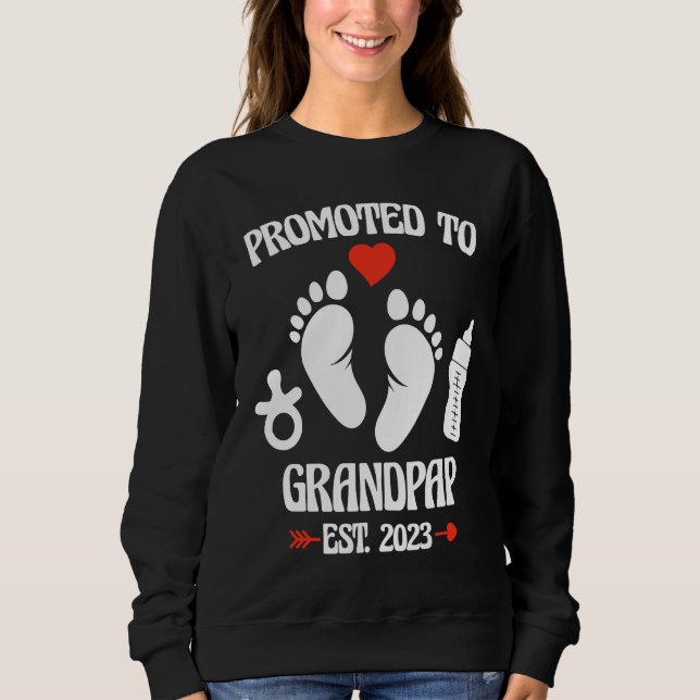 Promoted To Grandpap 2023 First Time New Grandpa P T Shirt (Framsida)