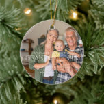 Promoted to Grandparents | Sentimental Photo  Julgransprydnad Keramik<br><div class="desc">Celebrate a special family milestone with our Promoted to Grandparents Sentimental Photo Ceramic Ornament! This personalized ornament is the perfect way to honor the joy and pride of becoming grandparents. Add a cherished family photo to create a beautiful keepsake that captures this unforgettable chapter in life. Crafted from high-quality ceramic...</div>