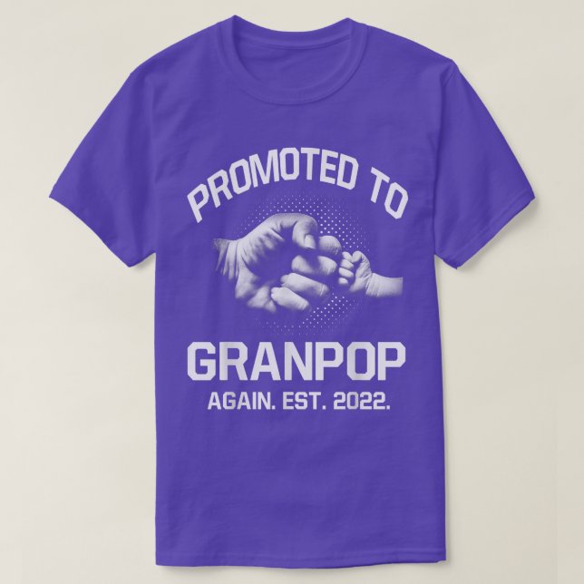 Promoted To Granpop Again EST 2022 Christmas Fathe T Shirt (Design framsida)
