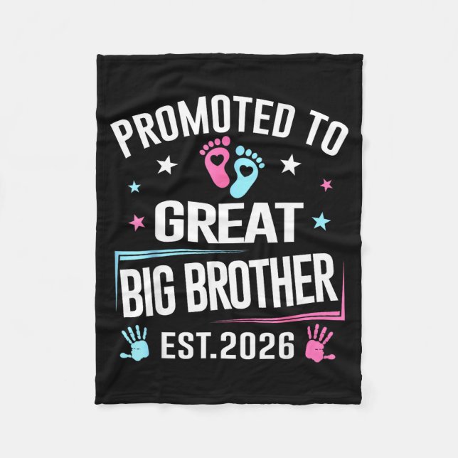 Promoted To Great Big Brother Est 2026  Fleecefilt (Framsidan)