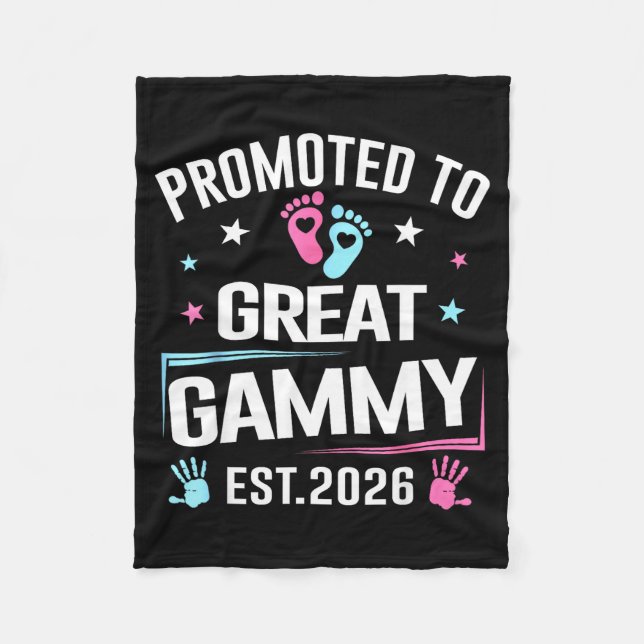 Promoted To Great Gammy Est 2026 Pregnancy Announc Fleecefilt (Framsidan)