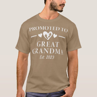 Promoted To Great Grandma 2023 Pregnancy Announcem T Shirt