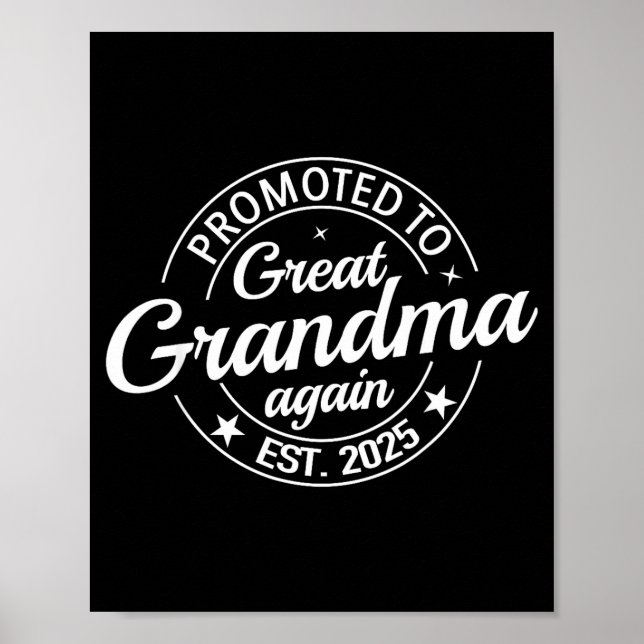 Promoted To Great Grandma Again 2025 Pregnancy Bab Poster (Framsidan)
