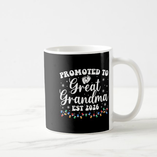 Promoted To Great Grandma Est 2026 First Time New  Kaffemugg (Höger)
