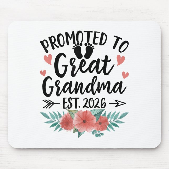 Promoted To Great Grandma Est 2026 First Time New  Musmatta (Framsidan)
