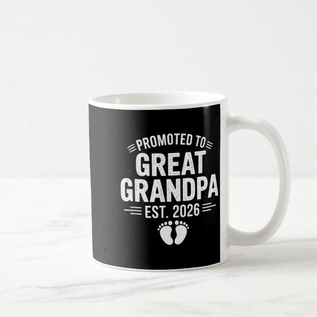 Promoted To Great Grandpa Est. 2026 Funny Soon To  Kaffemugg (Höger)