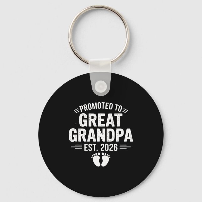 Promoted To Great Grandpa Est. 2026 Funny Soon To  Nyckelring (Framsida)