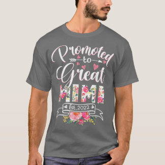 Promoted to Great Mimi Est 2022 Floral First Time  T Shirt