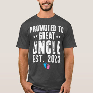 Promoted To Great Uncle 2023 Pregnancy Reveal Pink T Shirt