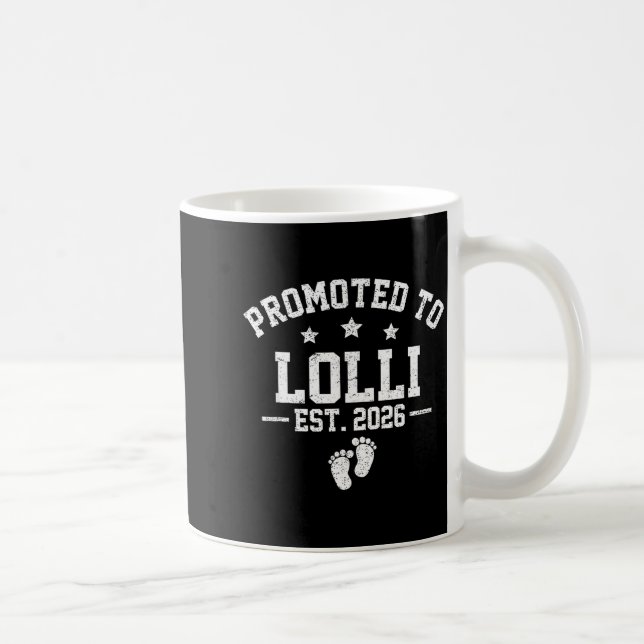 Promoted To Lolli Est 2026 Baby Announcement  Kaffemugg (Höger)