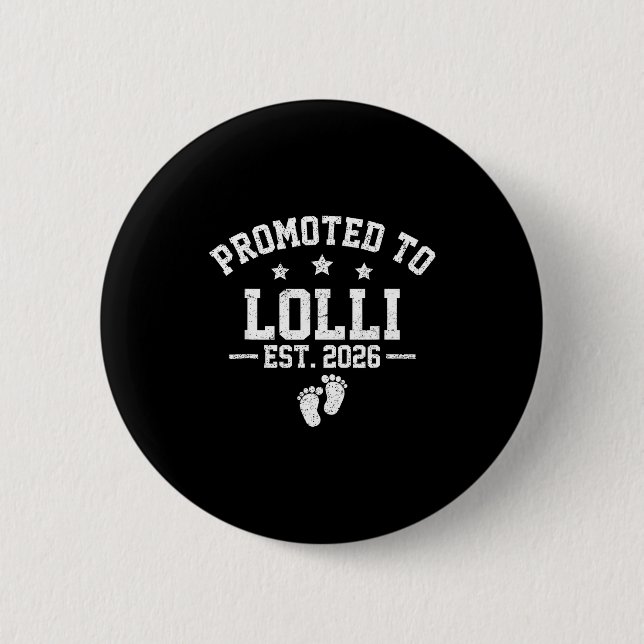 Promoted To Lolli Est 2026 Baby Announcement  Knapp (Framsida)