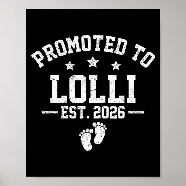 Promoted To Lolli Est 2026 Baby Announcement  Poster (Framsidan)