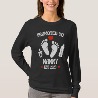 Promoted To Mammy 2023 First Time New Grandma Preg T Shirt