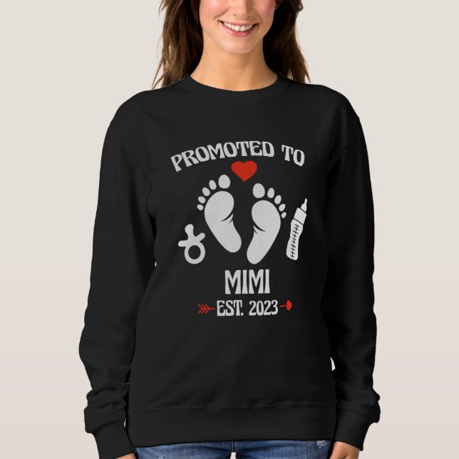 Promoted To Mimi 2023 First Time New Grandma Pregn T Shirt (Framsida)