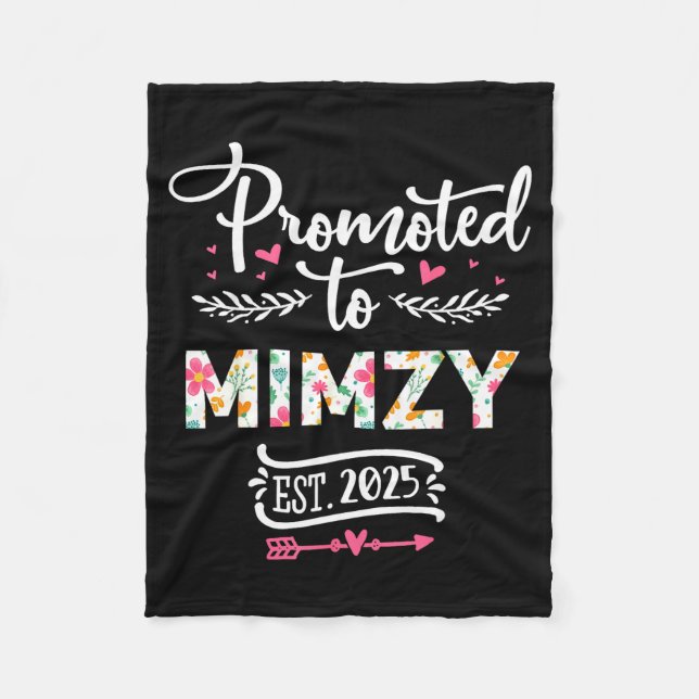 Promoted To Mimzy 2025 Cute Pregnancy Announcement Fleecefilt (Framsidan)