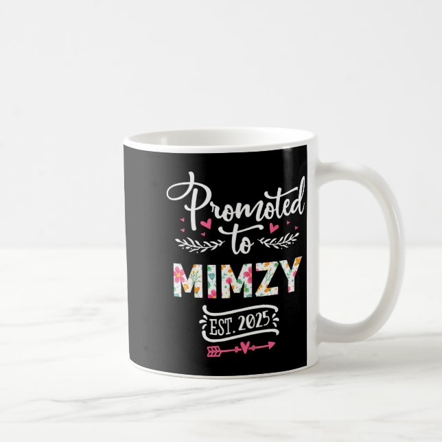 Promoted To Mimzy 2025 Cute Pregnancy Announcement Kaffemugg (Höger)