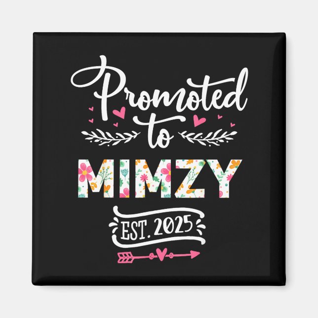 Promoted To Mimzy 2025 Cute Pregnancy Announcement Magnet (Framsidan)
