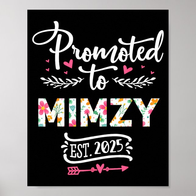 Promoted To Mimzy 2025 Cute Pregnancy Announcement Poster (Framsidan)