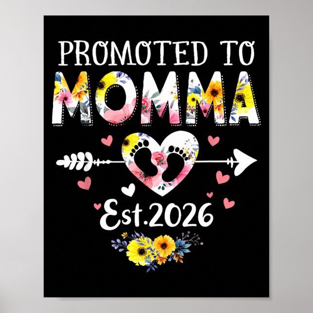 Promoted To Momma 2026 First Time New Grandma Preg Poster (Framsidan)