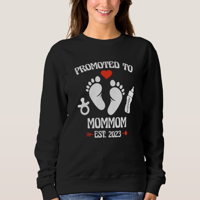 Promoted To Mommom 2023 First Time New Grandma Pre T Shirt (Framsida)