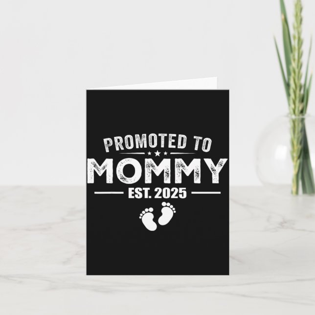 Promoted To Mommy 2025 Baby &amp; Mommy Funny For  Kort (Framsida)