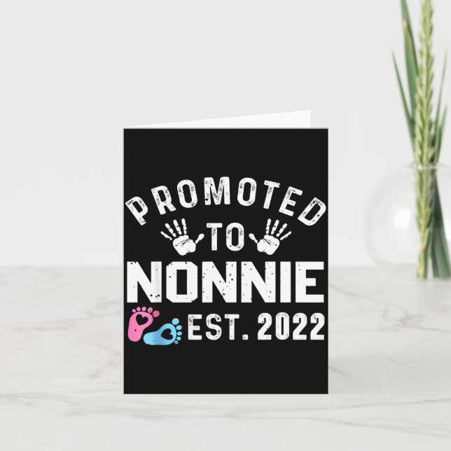 Promoted To Nonnie Est 2022 Funny New Nonnie  Kort (Framsida)