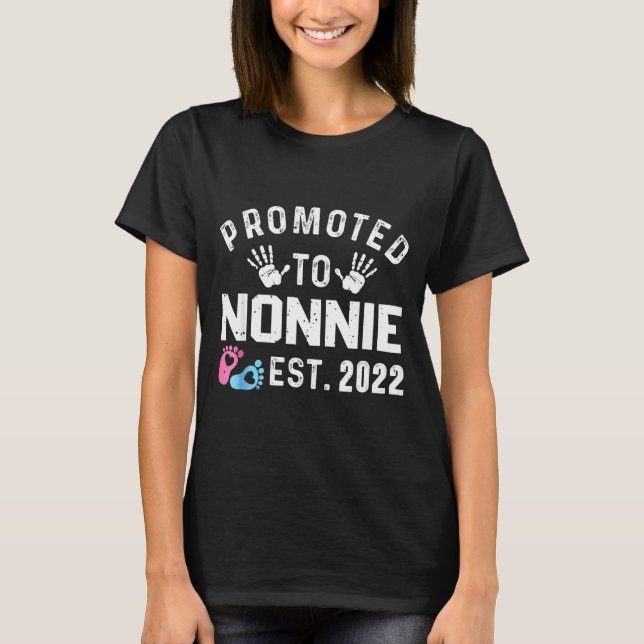 Promoted To Nonnie Est 2022 Funny New Nonnie  T Shirt (Framsida)