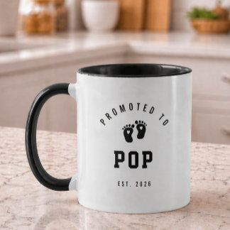 Promoted to Pop Mug New Grandpa Gift Mugg