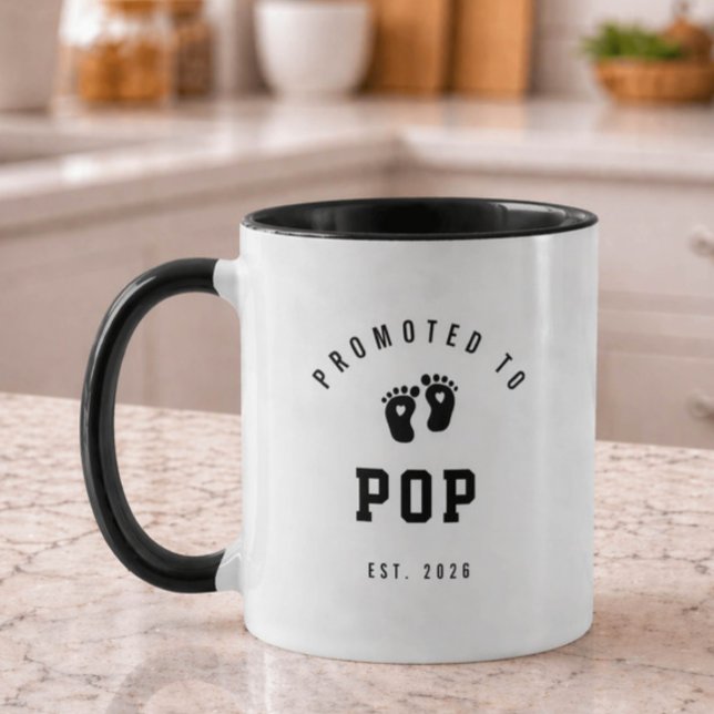 Promoted to Pop Mug New Grandpa Gift Mugg (Skapare uppladdad)